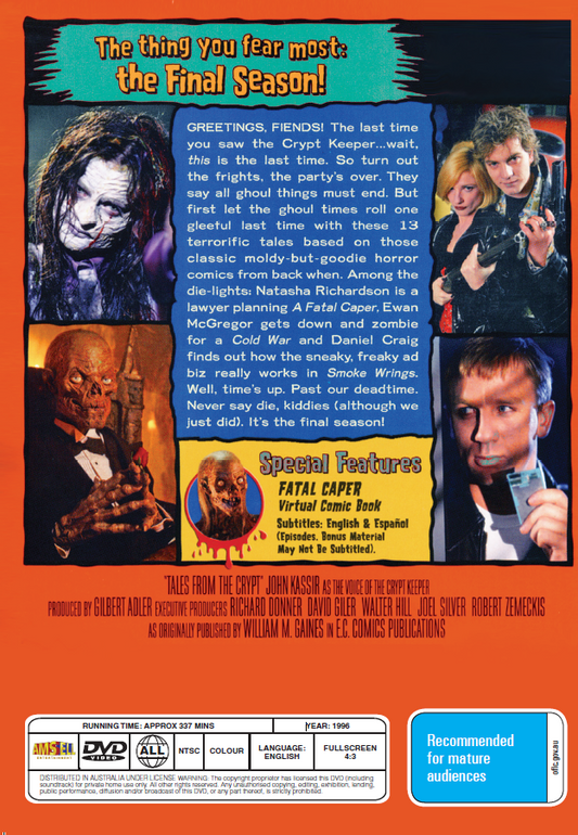 Screenshot from Tales From The Crypts Season 7 DVD, horror series starring John Kassir and Roy Brocksmith.