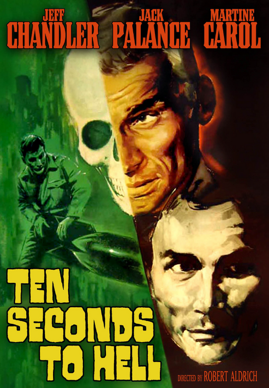 DVD cover for "Ten Seconds To Hell," an action movie featuring Jack Palance and Jeff Chandler, from Rare and Collectible DVDs.