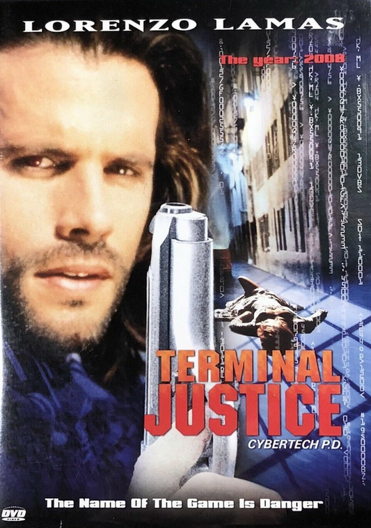 Terminal Justice DVD featuring action stars Lorenzo Lamas and Chris Sarandon, from the movies and DVDs collection.