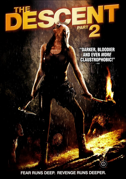 Screenshot from The Descent Part 2 DVD, horror movie featuring Shauna Macdonald and Michael J. Reynolds.