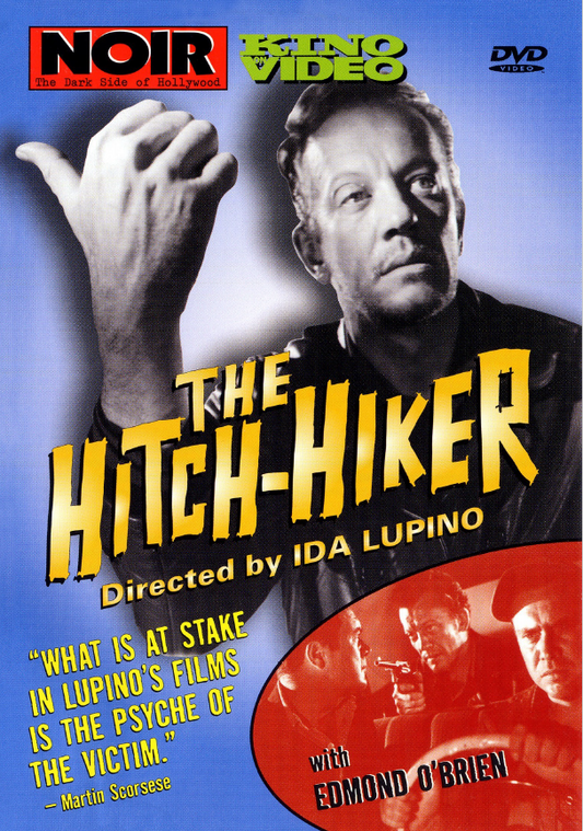 The Hitch-Hiker DVD thriller featuring Edmond O'Brien and Frank Lovejoy, showing the movie cover art with title and cast names.