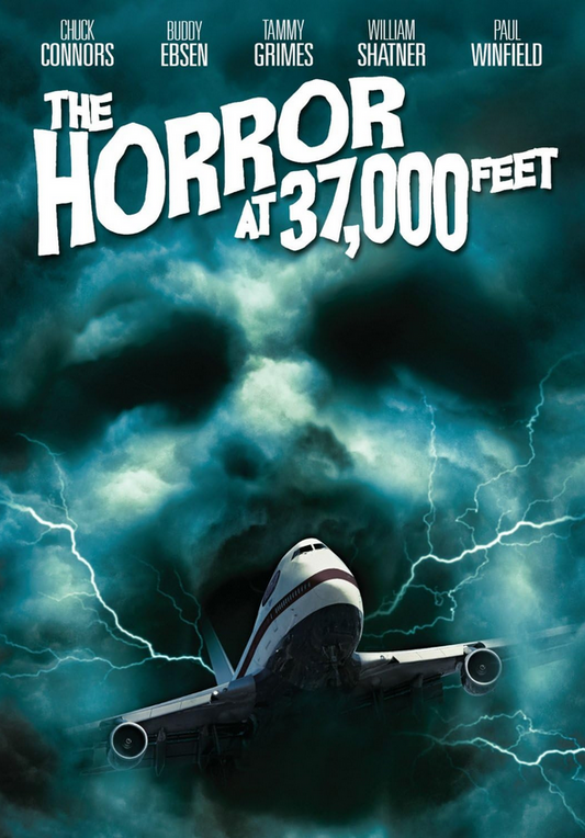 DVD of The Horror at 37,000 Feet horror movie featuring Chuck Connors, from rareandcollectibledvds.