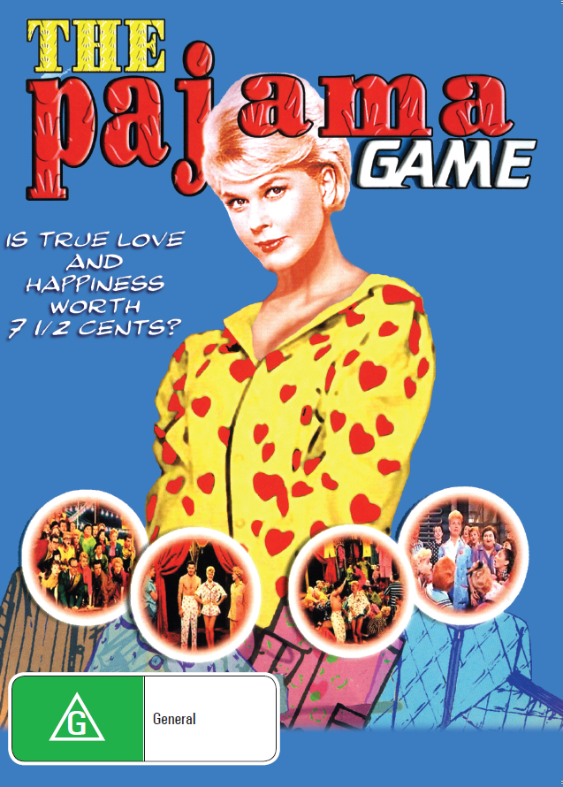 DVD of The Pajama Game musical starring Doris Day and John Raitt, from the collection of rareandcollectibledvds.