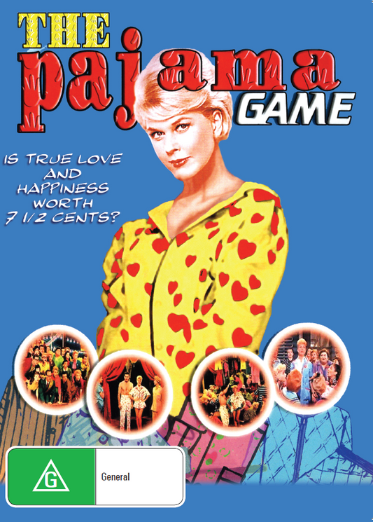 DVD of The Pajama Game musical starring Doris Day and John Raitt, from the collection of rareandcollectibledvds.