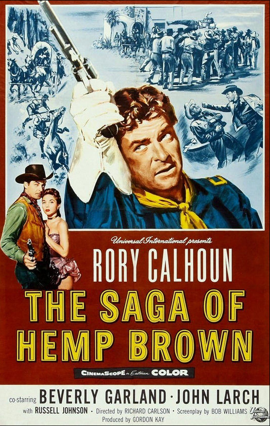 The Saga of Hemp Brown DVD featuring Rory Calhoun and Beverly Garland, western movie in a black DVD case.