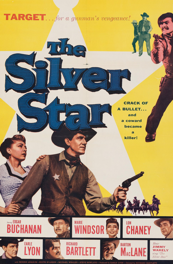 DVD cover of "The Silver Star" Western movie featuring Edgar Buchanan and Marie Windsor, from Rareandcollectibledvds.