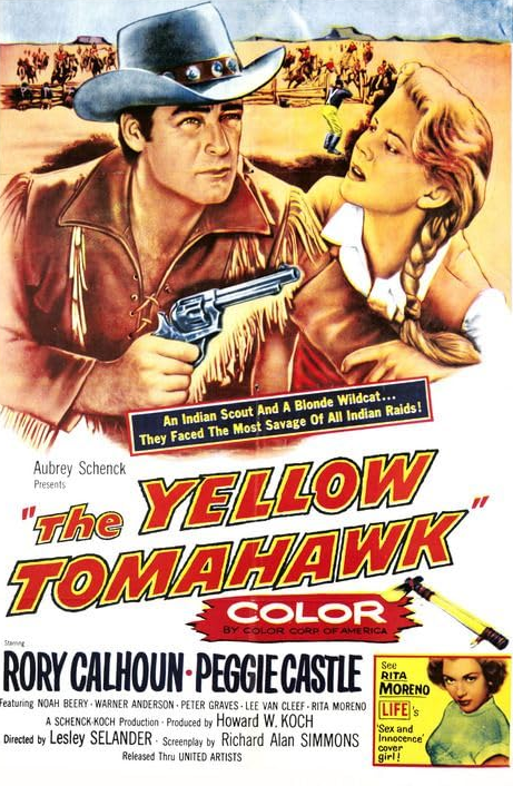The Yellow Tomahawk DVD featuring Rory Calhoun and Peggie Castle, Western movie from the Movies and DVDs collection.