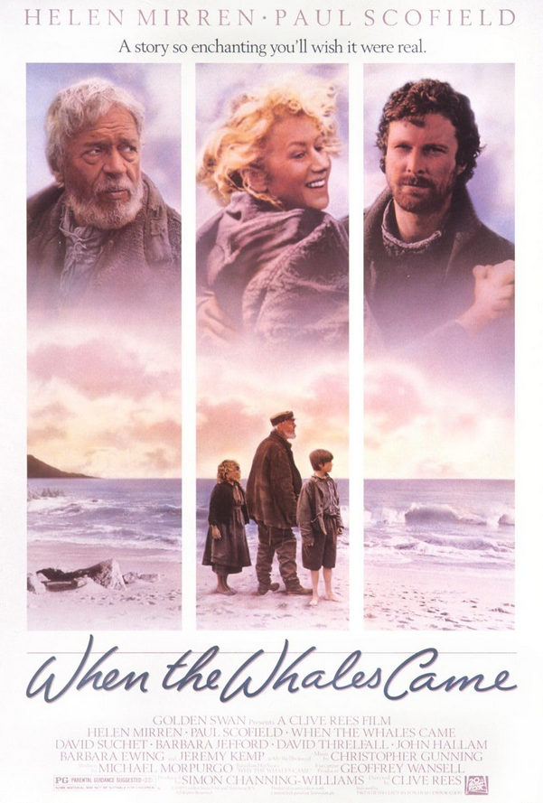 DVD of the drama film "When the Whales Came" featuring Paul Scofield and David Threlfall, from Rare and Collectible DVDs collection.