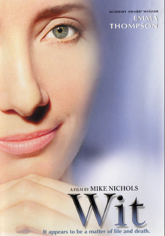 Wit DVD drama featuring Emma Thompson and Christopher Lloyd, showing the DVD case with cover art.