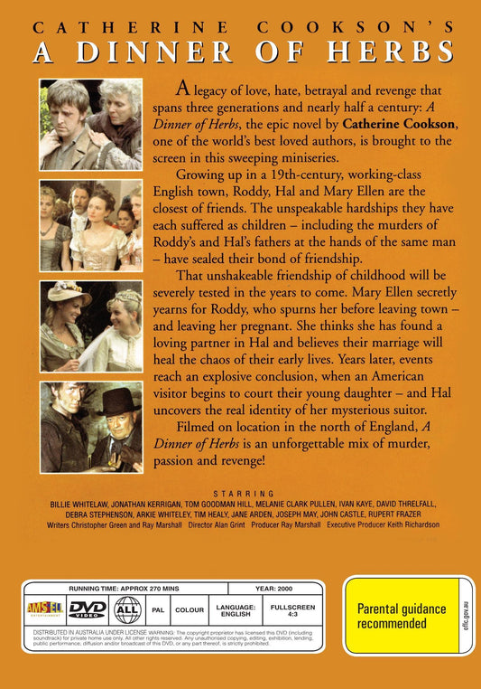 DVD of the drama film "A Dinner of Herbs" featuring Tom Goodman-Hill and Jonathan Kerrigan, from RareAndCollectibleDVDs.