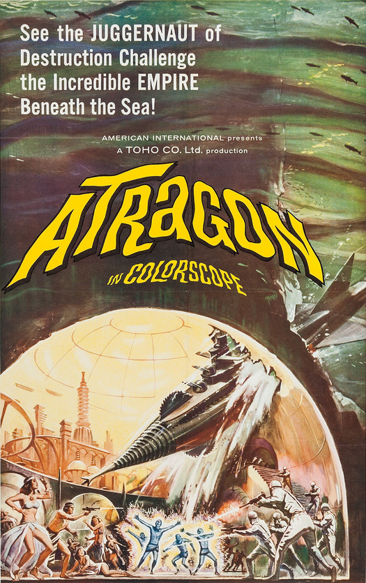 DVD of Atragon, an action movie featuring Tadoa Takasima and Yoko Fujiyama, from the Rare and Collectible DVDs collection.