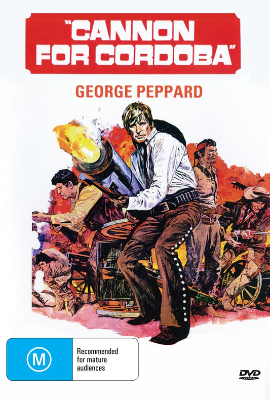 DVD cover of Cannon for Cordoba featuring George Peppard and Giovanna Ralli, a romance movie from the Movies & DVDs collection.