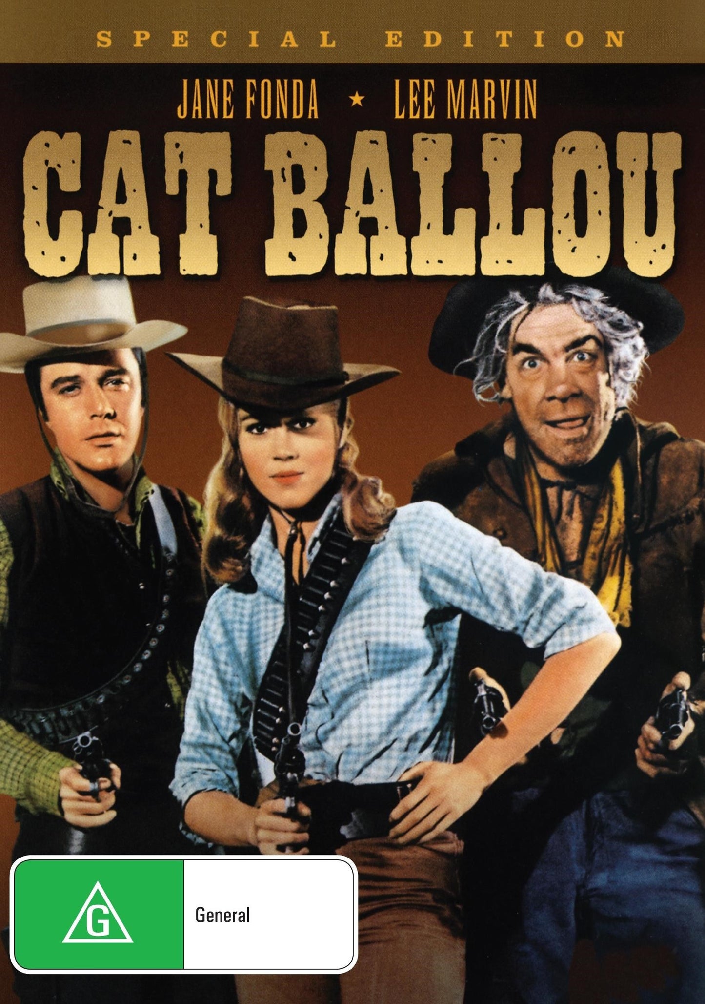 DVD cover of Cat Ballou featuring Jane Fonda and Lee Marvin, Western movie from the Movies & DVDs collection.