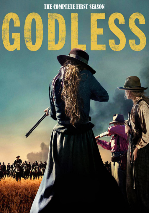 Godless Season 1 DVD featuring Western TV series with Jeff Daniels and Michelle Dockery, from Rare and Collectible DVDs.