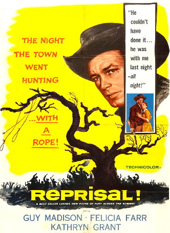 Reprisal! Western DVD featuring Guy Madison and Felicia Farr, displayed on a case with cover art for the movie.