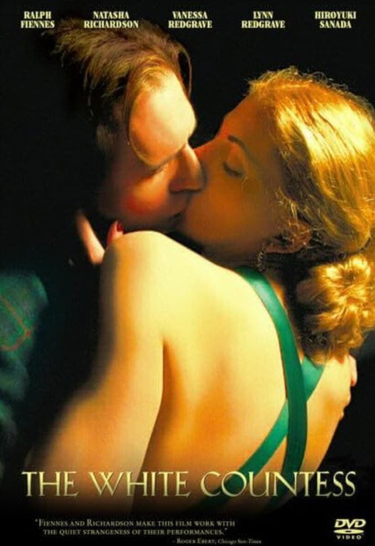 The White Countess DVD featuring Ralph Fiennes and Natasha Richardson, historical drama movie on a black DVD case.