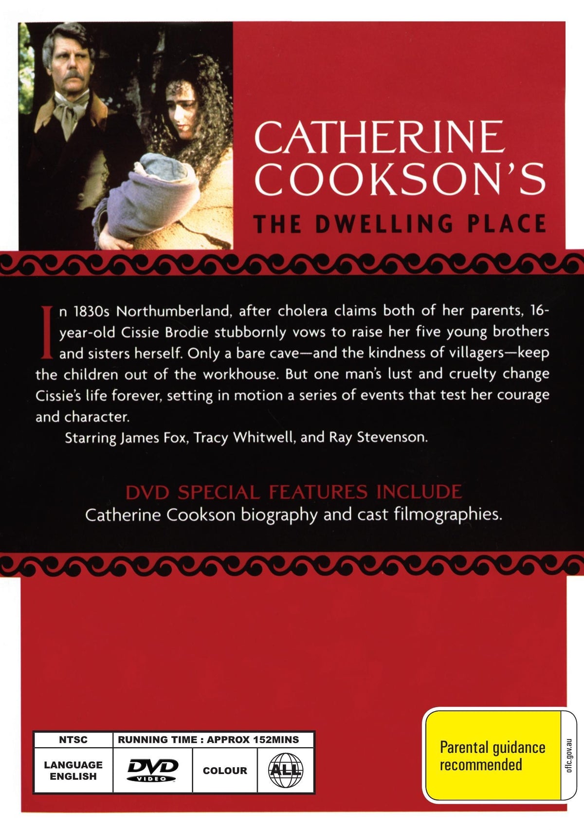 The Dwelling Place DVD drama featuring Tracy Whitwell and Lucy Cohu, displayed on a DVD case with cover art.