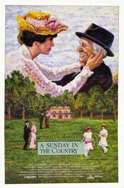 DVD cover of "A Sunday In The Country" drama featuring Louis Ducreux and Michel Aumont, from Rare and Collectible DVDs collection.