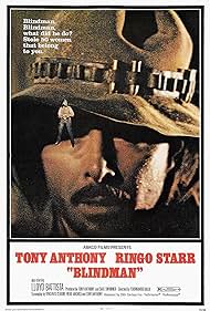 DVD cover of "Blind Man" Western film starring Tony Anthony and Ringo Starr, featuring a rugged cowboy scene.