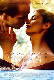 DVD of Captain Corelli's Mandolin featuring Nicolas Cage and Penélope Cruz, drama film, with cover art showing the main characters.