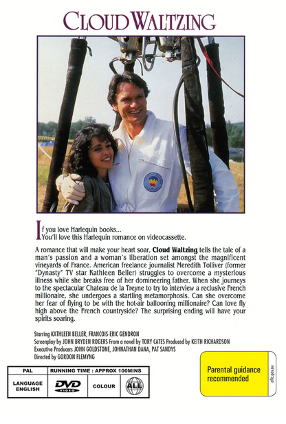 Cloud Waltzing DVD drama featuring Kathleen Beller and François-Eric Gendron, with a cover image showing the film artwork.