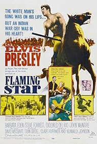 DVD cover of Flaming Star featuring Elvis Presley and Barbara Eden, drama movie on a collectible DVD from rareandcollectibledvds