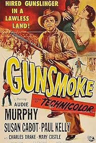 Western DVD titled Gunsmoke featuring Audie Murphy and Susan Cabot, from Rare and Collectible DVDs, collectible movie release.