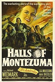 DVD of Halls of Montezuma featuring Richard Widmark and Jack Palance, action film from the rareandcollectibledvds collection.