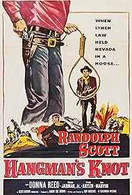 Western DVD featuring Randolph Scott and Donna Reed, Hangman's Knot on DVD, classic film with vintage western imagery.