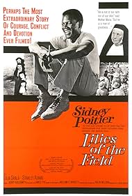 DVD of Lilies Of The Field drama featuring Sidney Poitier and Lilia Skala, showing the movie cover with actors' images.