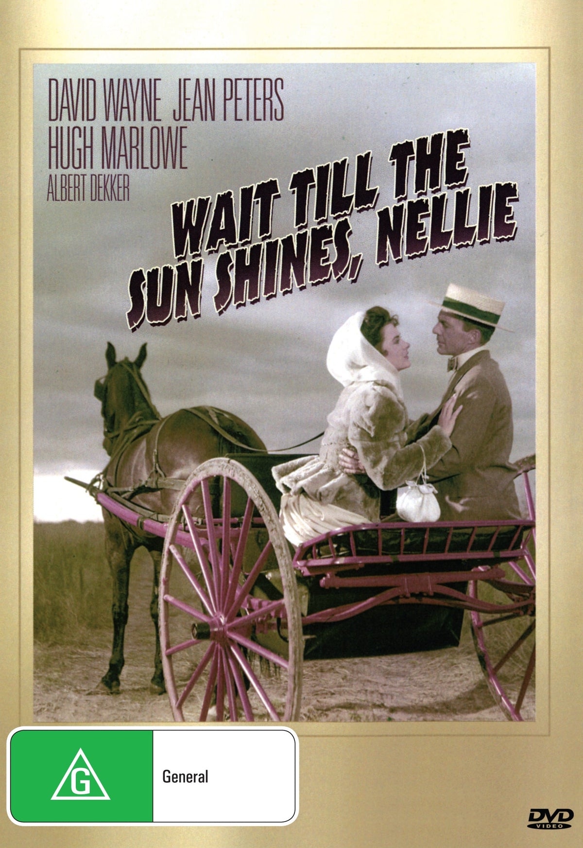 DVD cover of "Wait Till the Sun Shines, Nellie" (1952) featuring Jean Peters and David Wayne, from Timeless Classic DVD.