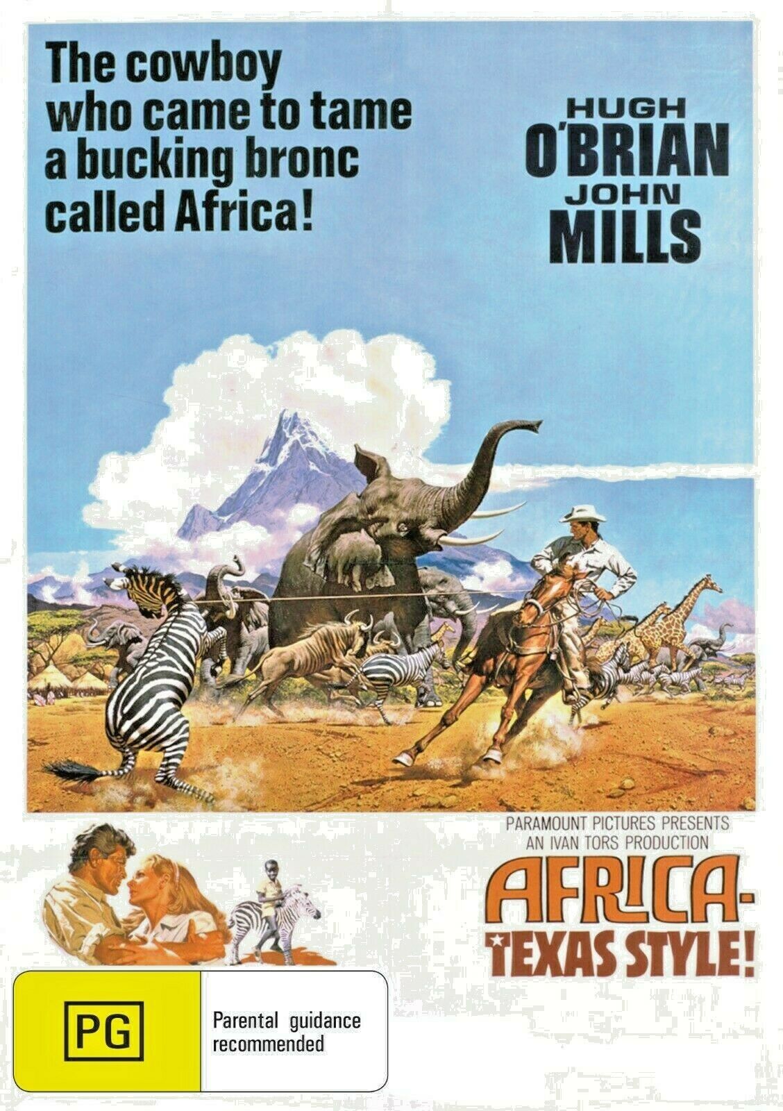 Africa Texas Style DVD featuring Hugh O'Brian and John Mills, Western movie from Timeless Classic DVD collection.
