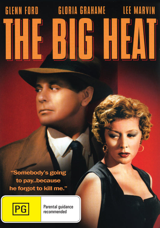 DVD of The Big Heat (1953) crime film noir featuring Glenn Ford and Gloria Grahame, from Timeless Classic DVD.