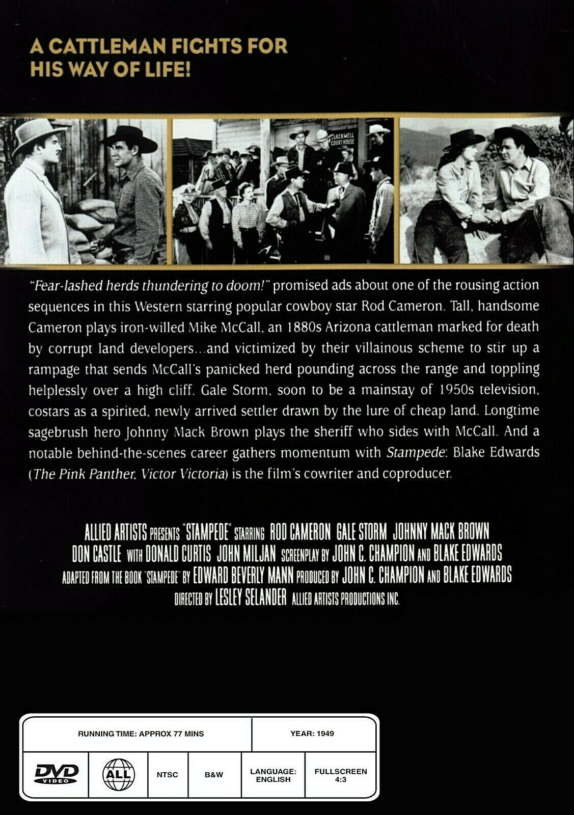 Buy Online Stampede (1949) -  DVD - Rod Cameron, Gale Storm - WESTERN | Best Shop for Old classic and hard to find movies on DVD - Timeless Classic DVD