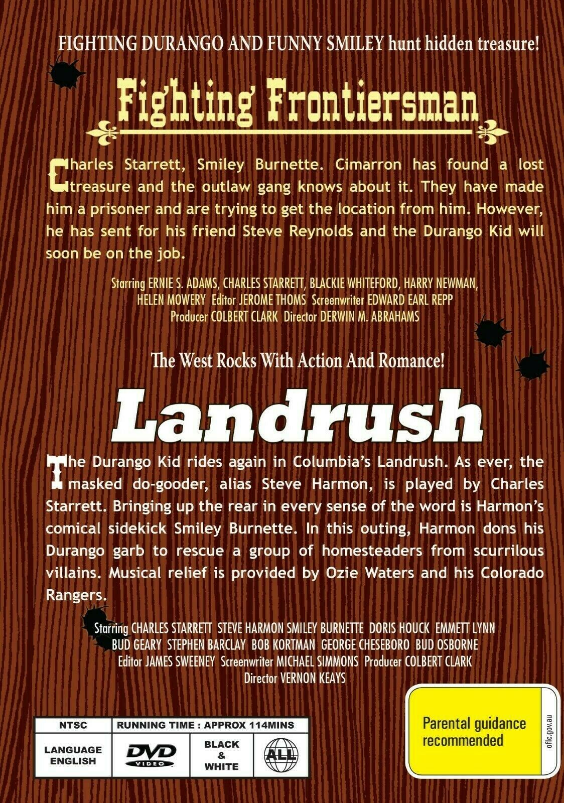 Buy Online Fighting Frontiersman & Landrush - Durango Kid -DVD- Charles Starrett - WESTERN | Best Shop for Old classic and hard to find movies on DVD - Timeless Classic DVD