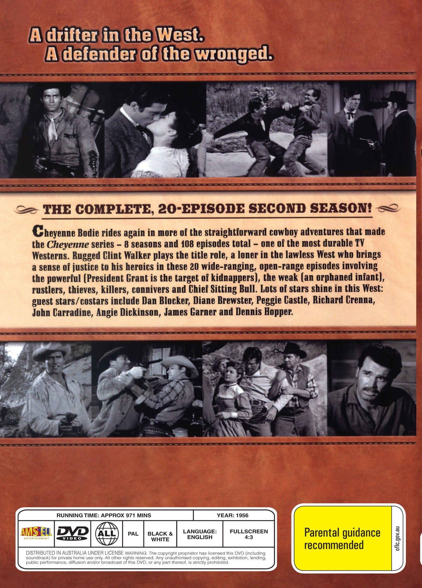 Buy Online Cheyenne Season 2 (1956) - DVD - Clint Walker | Best Shop for Old classic and hard to find movies on DVD - Timeless Classic DVD