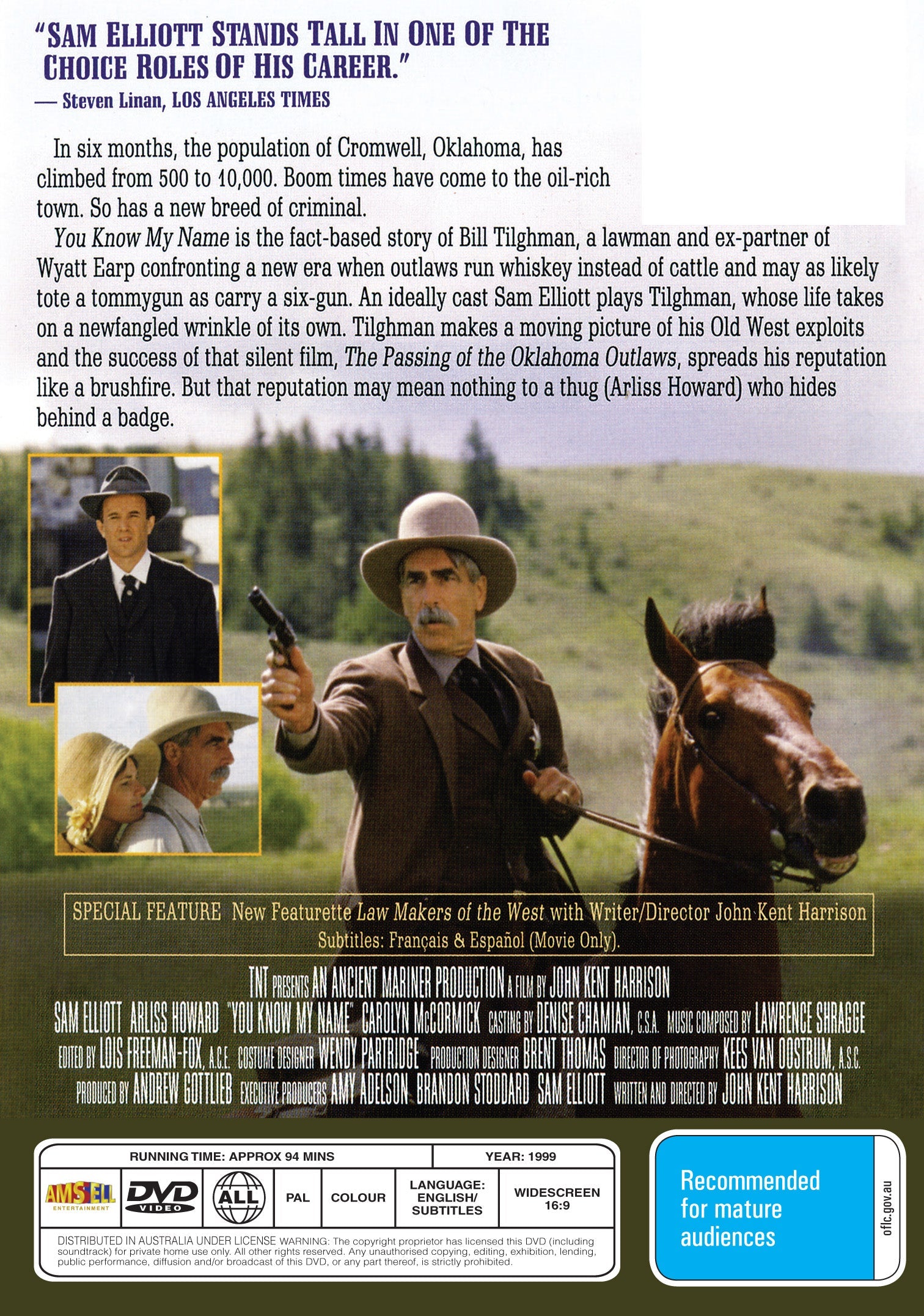 Buy Online You Know My Name (1999) - DVD - Sam Elliott, Arliss Howard | Best Shop for Old classic and hard to find movies on DVD - Timeless Classic DVD