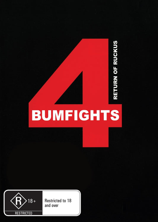 Rare DVD of Bumfights 4: Return of Ruckus featuring Rufus Hannah, part of the documentary series, in collectible condition.