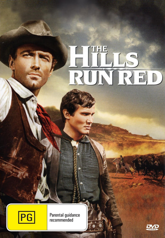 DVD of The Hills Run Red drama featuring Thomas Hunter and Henry Silva, collectible rareandcollectibledvds product image