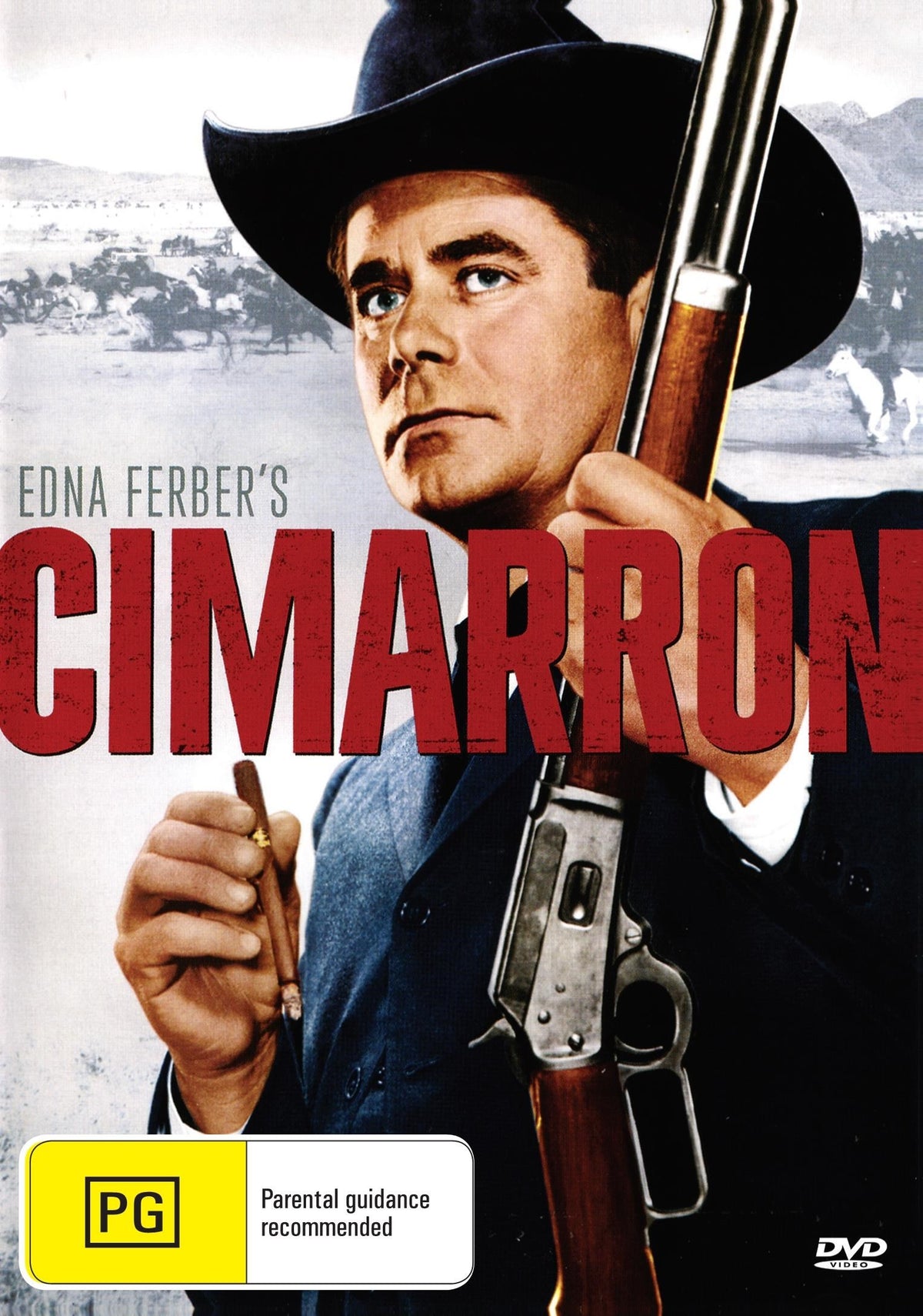 Cimarron DVD featuring Glenn Ford and Maria Schell, drama movie from the rareandcollectibledvds collection, front cover image