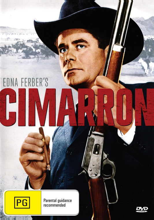 Cimarron DVD featuring Glenn Ford and Maria Schell, drama movie from the rareandcollectibledvds collection, front cover image