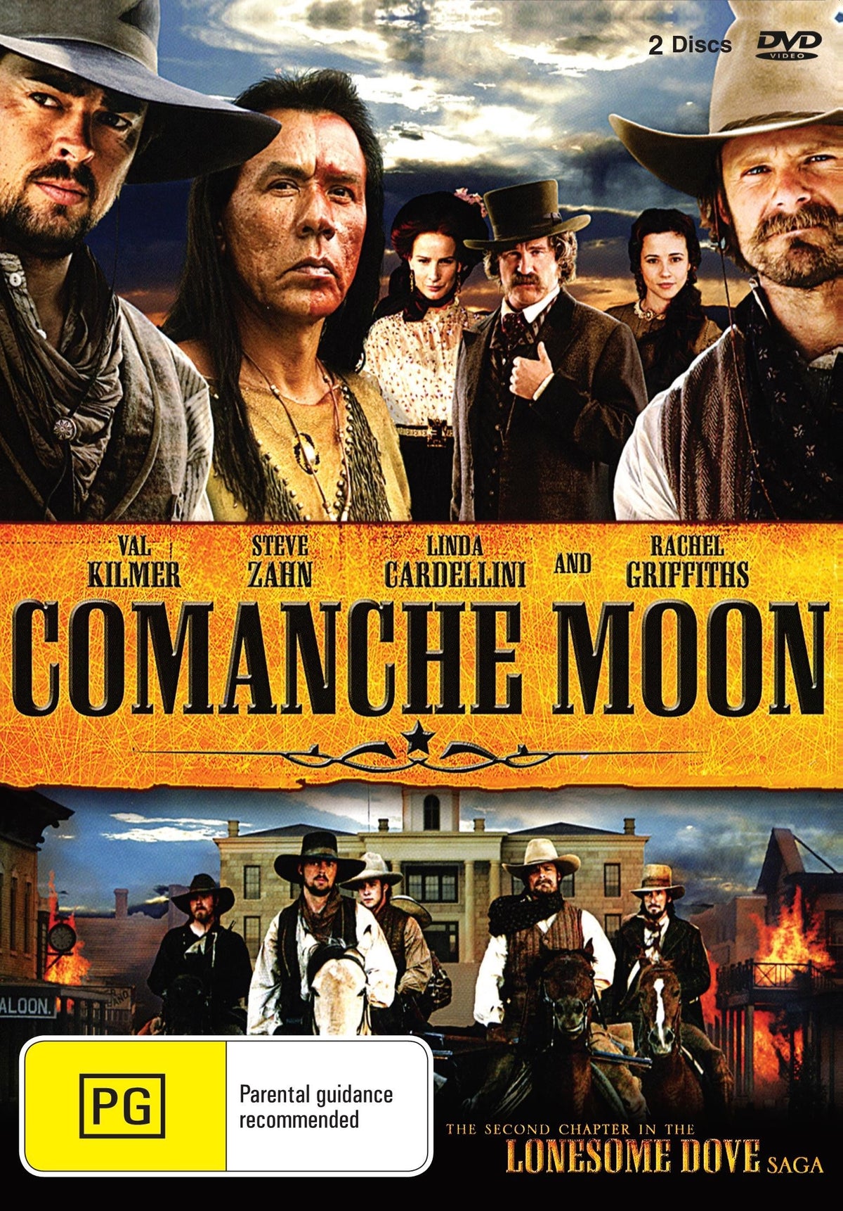 Comanche Moon DVD featuring Steve Zahn and Ryan Merriman, drama movie from RareAndCollectibleDVDs.