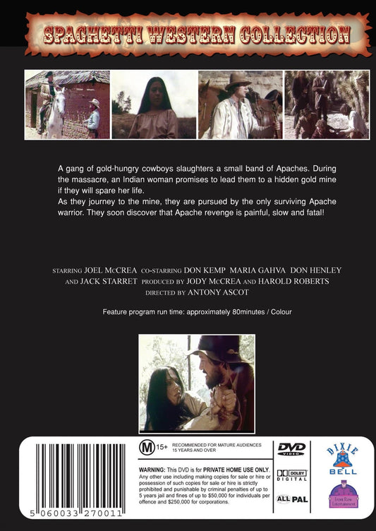 Cry Blood Apache DVD featuring Jody McCrea and Maria Gahva, drama movie from RareAndCollectibleDVDs.