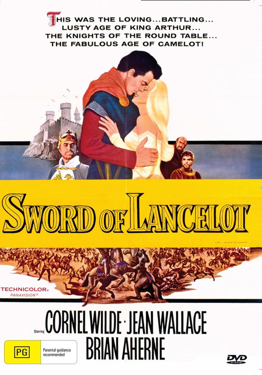 Sword of Lancelot DVD featuring Cornel Wilde and Jean Wallace, fantasy movie from the collection of rareandcollectibledvds.