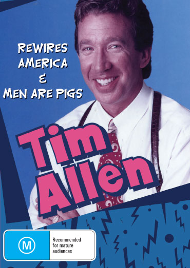 Tim Allen Rewires America DVD, comedy movie featuring Tim Allen, displayed in a case with cover art.