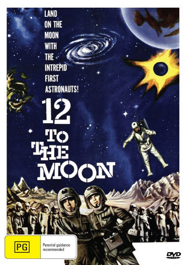 12 To The Moon sci-fi DVD featuring Ken Clark and Michi Kobi, from RareAndCollectibleDVDs, with cover art and DVD case image.