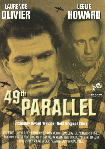 49th Parallel War DVD featuring Leslie Howard and Laurence Olivier, drama movie from Rare and Collectible DVDs.