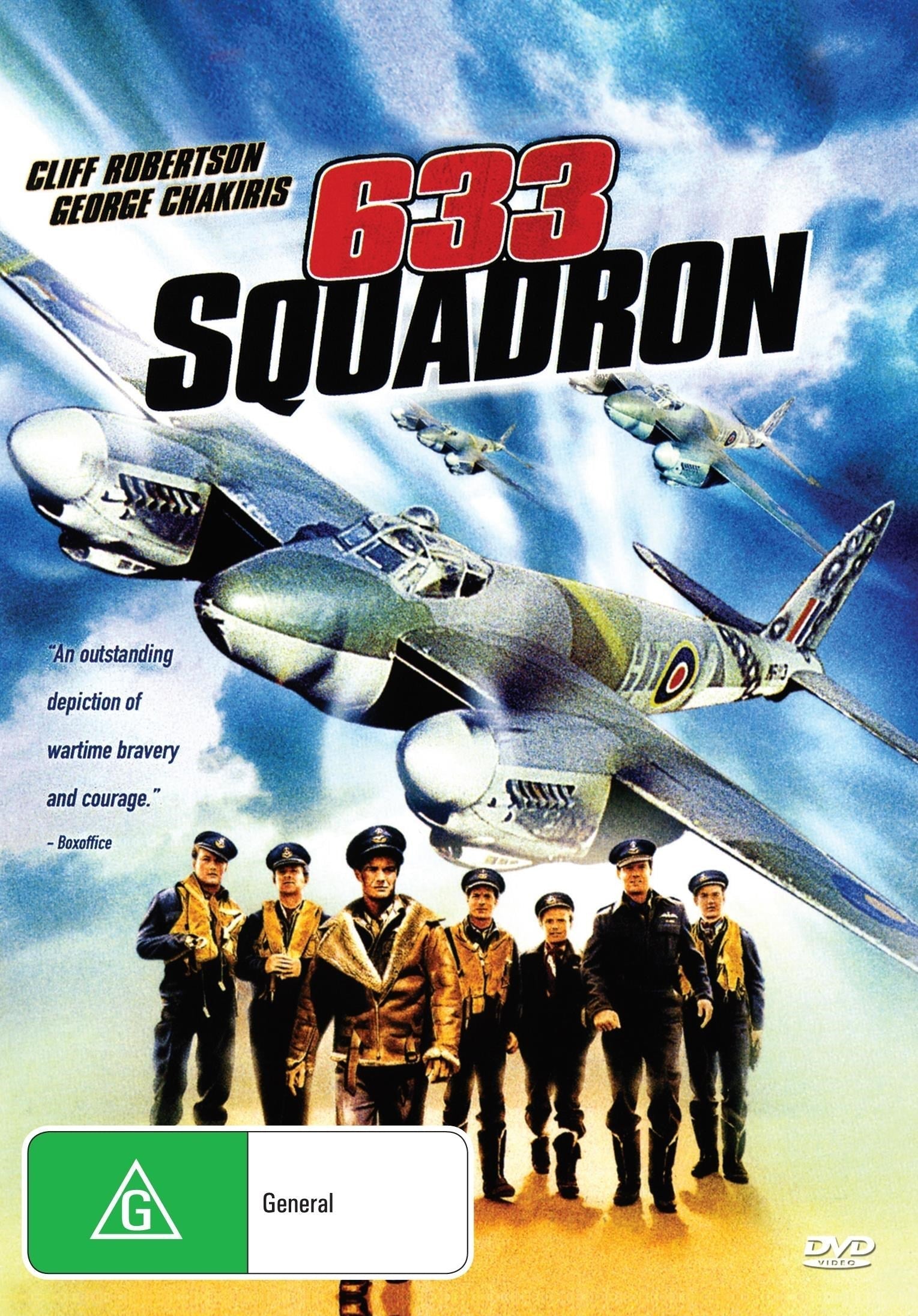 633 Squadron DVD featuring drama with Cliff Robertson and George Chakiris, from Rare and Collectible DVDs.