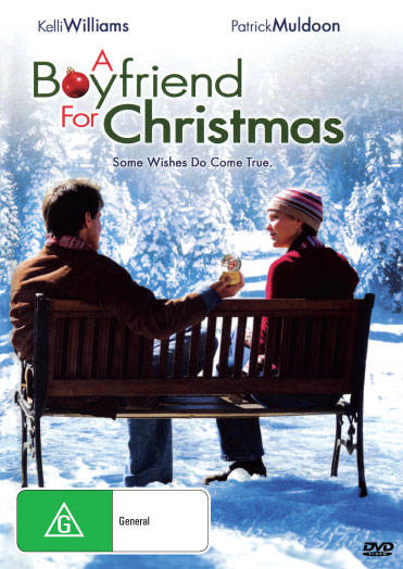 DVD cover for "A Boyfriend For Christmas" drama movie featuring Kelli Williams and Patrick Muldoon, from rareandcollectibledvds.
