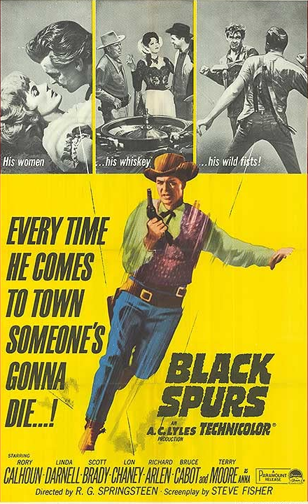 Black Spurs Western DVD featuring Rory Calhoun and Linda Darnell, classic Western movie on DVD from RareandCollectibleDVDs.